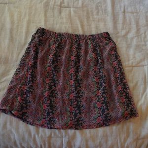 Floral skirt.